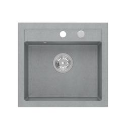 Quadri London Granit Grå Vask 50x47cm med Hanehul Tilbygning - 1208967727