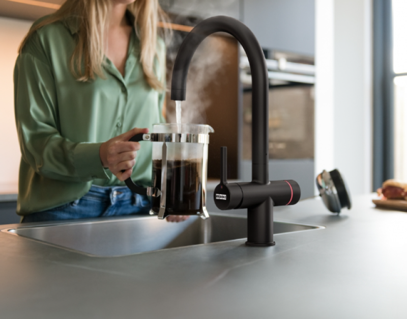 Franke Maris vandhub 7L kedel 3-i-1 med Touch elektronisk kogende vandhane mat sort med vandhub blandersæt 1208967855