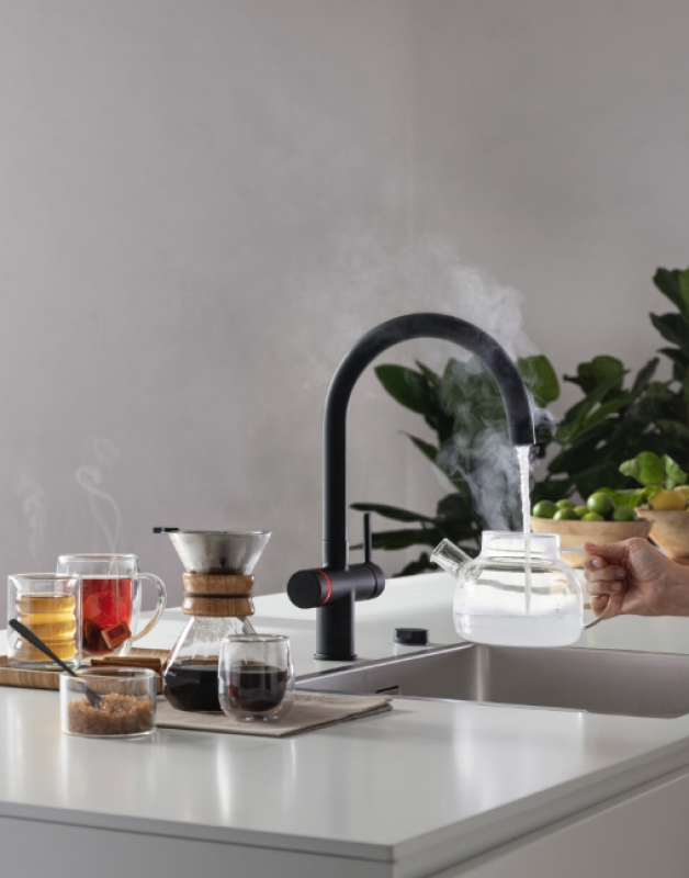 Franke Maris vandhub 7L kedel 3-i-1 med Touch elektronisk kogende vandhane mat sort med vandhub bypass 1208967856