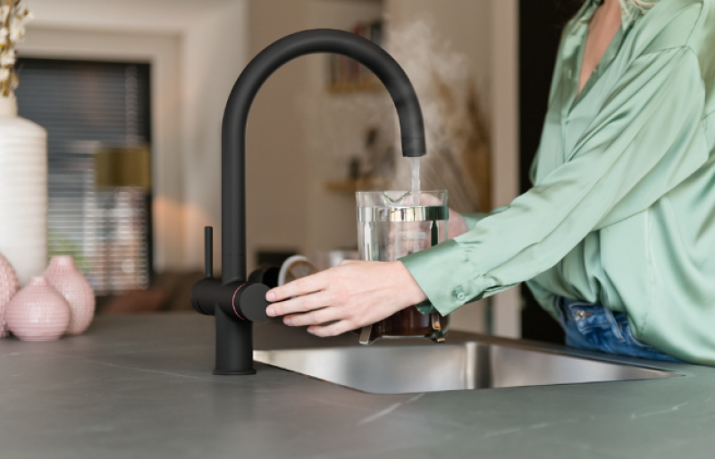 Franke Maris vandhub 7L kedel 3-i-1 med Touch elektronisk kogende vandhane mat sort med vandhub bypass 1208967856