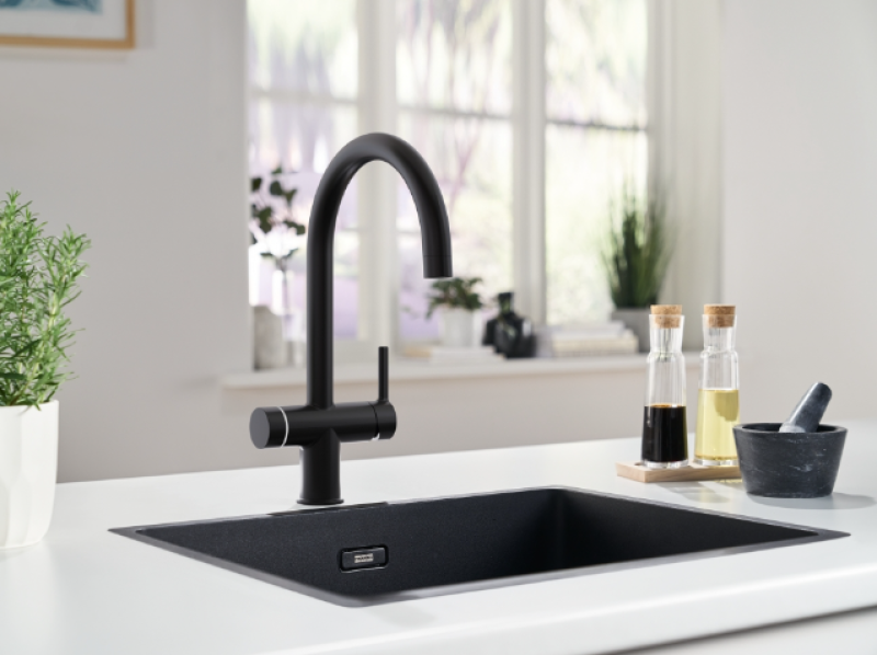 Franke Maris vandhub 7L kedel 3-i-1 med Touch elektronisk kogende vandhane mat sort med vandhub bypass 1208967856