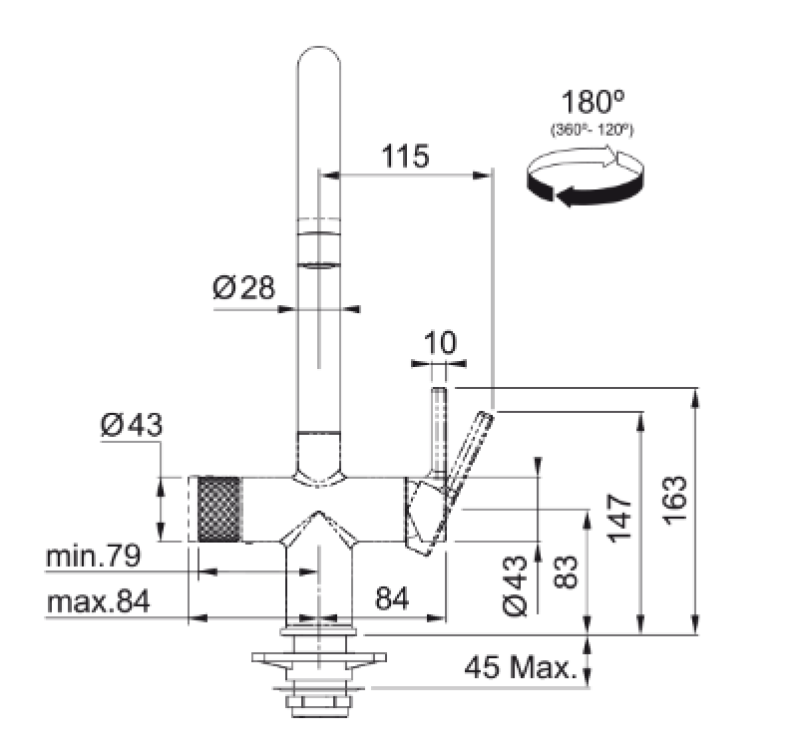 Franke Maris vandhub 4L kedel 3-i-1 med Twist mekanisk kogende vandhane i rustfrit stål med vandhub bypass 1208967859