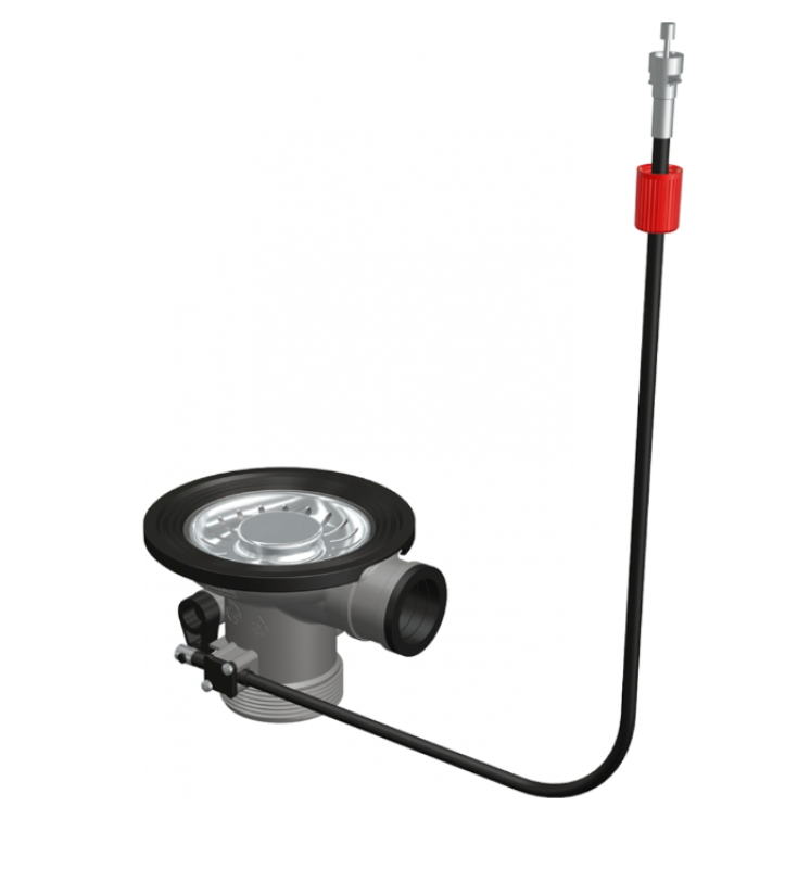 Franke afløb med automatisk tømning til en håndvask med en integreret prop 112.0301.673