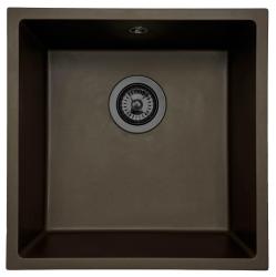 GraniteMy Universal Café Granitvask 40x40 cm til overmontering, undermontering og planmontering med gun metal prop - 1208967917