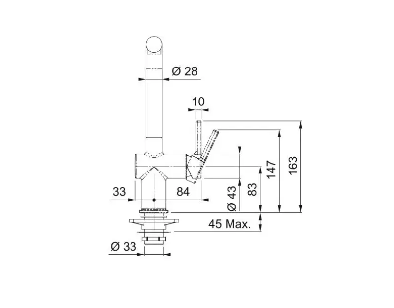 Franke Active L Stone Grey Grå Køkkenarmatur med Drejelig Tud 115.0653.374