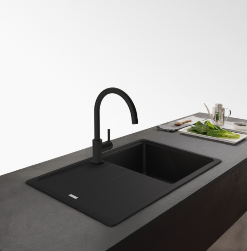 Franke Lina XL Køkkenarmatur Sort med Drejelig Tud 115.0626.019