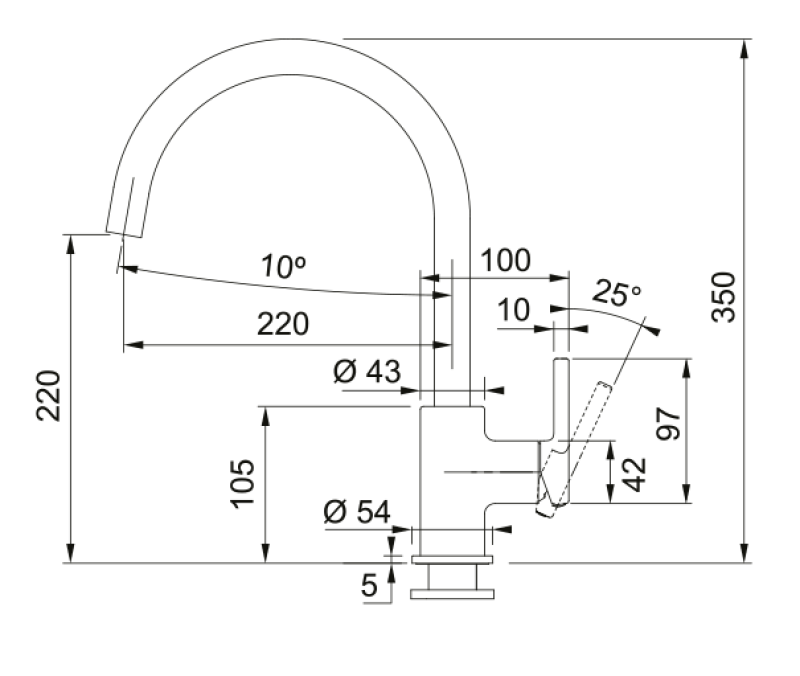 Franke Lina XL Køkkenarmatur Beige Oyster med Drejelig Tud 115.0626.028