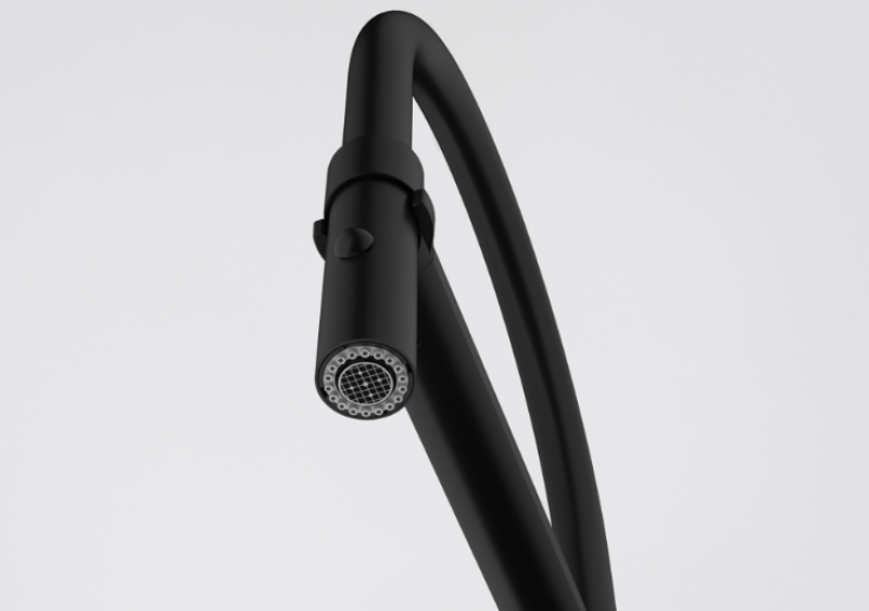 Franke Icon Etgrebs Køkkenarmatur med Fleksibel Håndbruser, Sort 115.0690.598