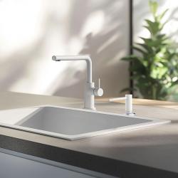 Franke Active køkken indbygget sæbedispenser granit Polar White Hvid 112.0633.079