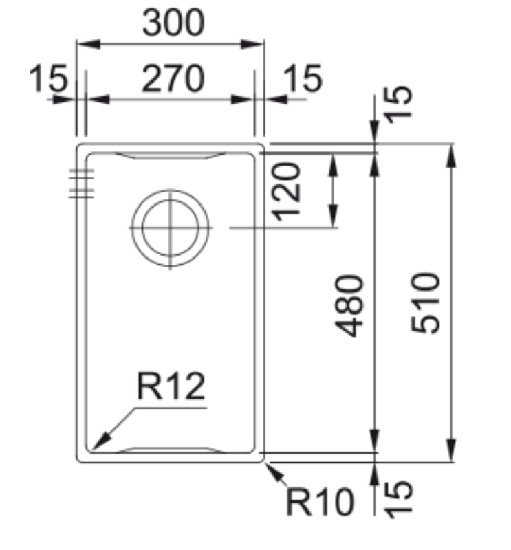 Franke Box Center BWX 210/110-27 Stainless Steel 127.0579.849