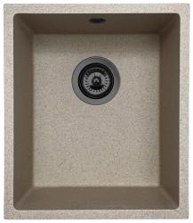 GraniteMy Universal granit beige sand håndvask 34x40 cm til overmontering, undermontering og planmontering med gun metal prop 1208968011