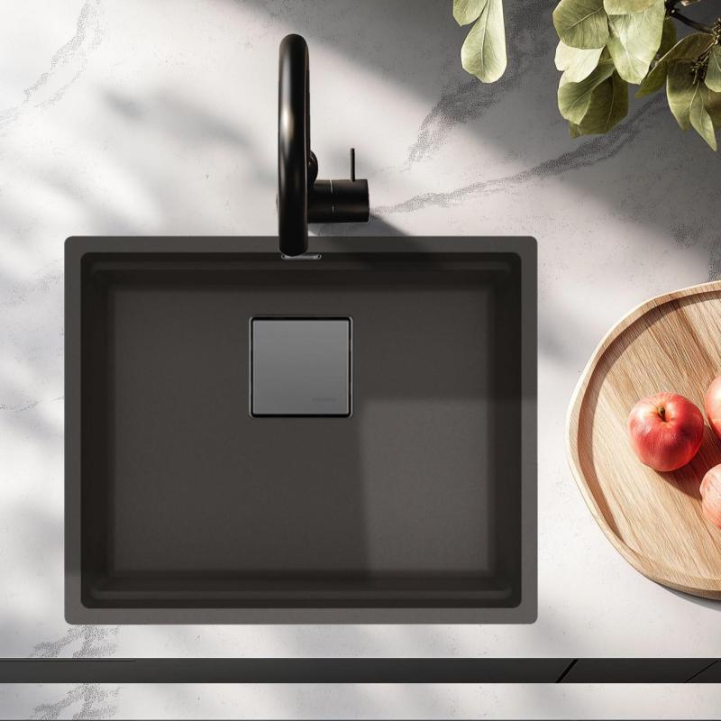 Franke Kubus KNG 110.52 Vask 52x42 Skifergrå Granit Grå Mørk Underbygning 125.0714.636