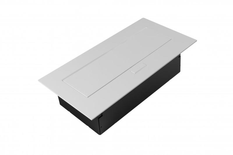 Møbelstik 2x schuko stik, USB A+C, uden kabel, hvid