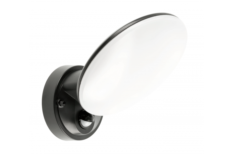 'TERRO LED-lampe med bevægelsessensor, 10W, 720lm, IP54, AC220-240V, 50/60Hz, 4000K, sort