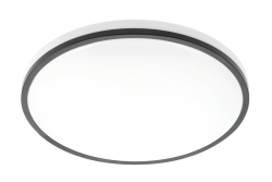 TULA LED loftlampe, Ø350mm, 4000K, 24W, 1680lm, AC180-250V, 50/60 Hz, PF>0,5, IP44, sort,3y