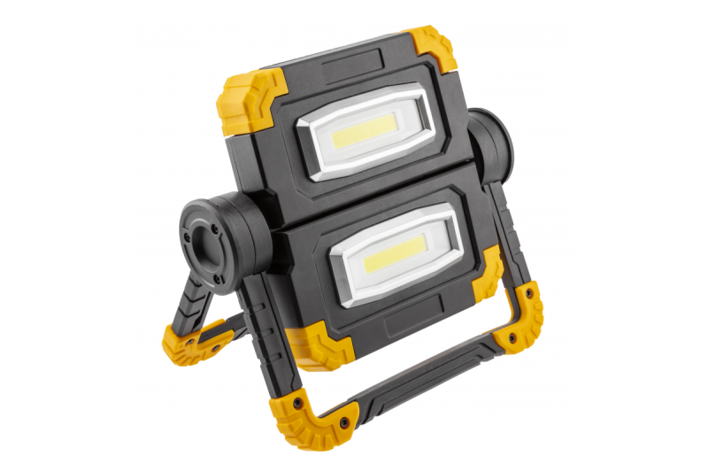 WORKY LED projektør, 2x10W COB, 1200lm, 6400K, Powerbank 5000mAh 5V 1A, USB-C, IP44