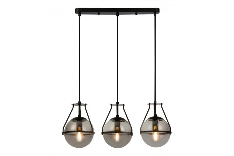 Loftlampe DROP 3, 7134, AC220-240V, 50/60Hz, 3*E27, max.25W, længde 68 cm, sort
