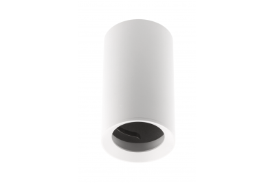 Loftlampe TIPO aluminium, 65X115, IP20, max 50W, rund hvid