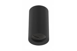 Loftslampe TIPO, aluminium, 65x115, IP20, max 50W, rund sort