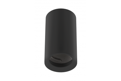 Loftslampe TIPO, aluminium, 65x115, IP20, max 50W, rund sort