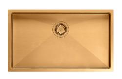 Aquadesign Zara Vask Kobber 74x44cm Undermontering, Planmontering og Overmontering med Kobber Prop - 1208969510