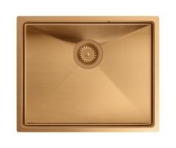 Aquadesign Zara Vask Kobber 54x44cm Undermontering, Planmontering og Overmontering med Kobber Prop - 1208969513