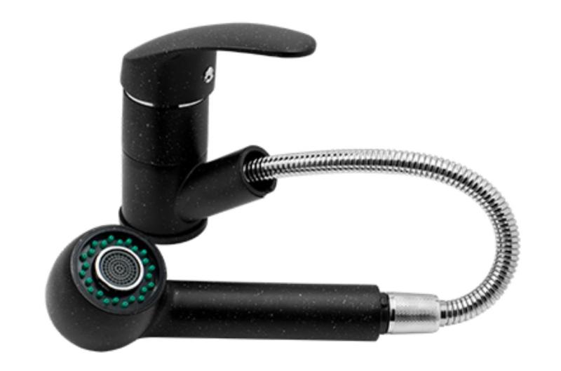 Graniteland Rhea Køkkenarmatur Arduin hardstenelook met Udtrækkelig Tud og Dobbelt-Funktion Håndbruser 1208969536