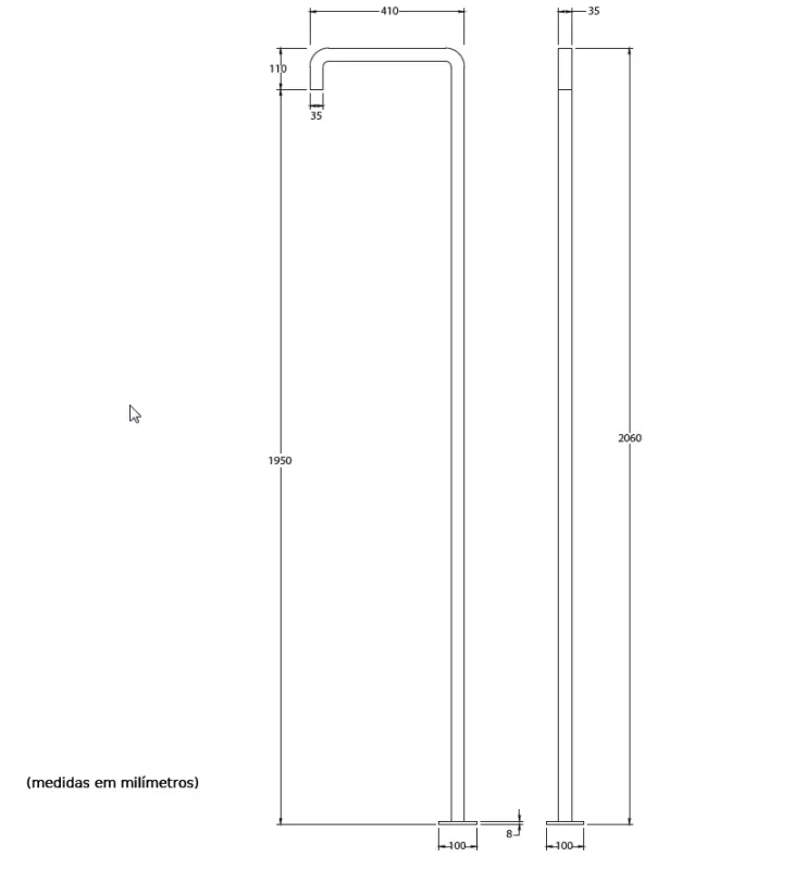 Waterevolution Flow poolbruser bruserstolpe kun koldt vand gun metal børstet T145GME