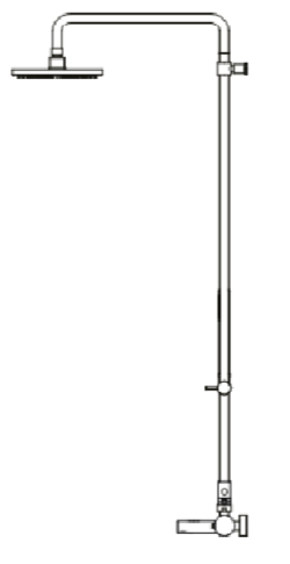 Waterevolution Flow termostatisk trevej bruserblander med hånd- og hovedbruser Sort T131TNPR