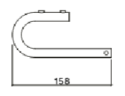 Waterevolution Flow Toiletpapirholder U-form uden klap fuld rustfrit stål A130BIE