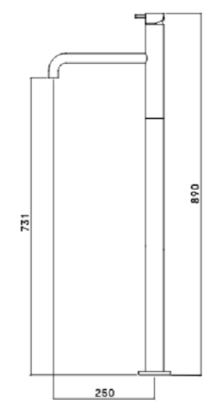 Waterevolution Flow fritstående badekararmatur messing T134LE