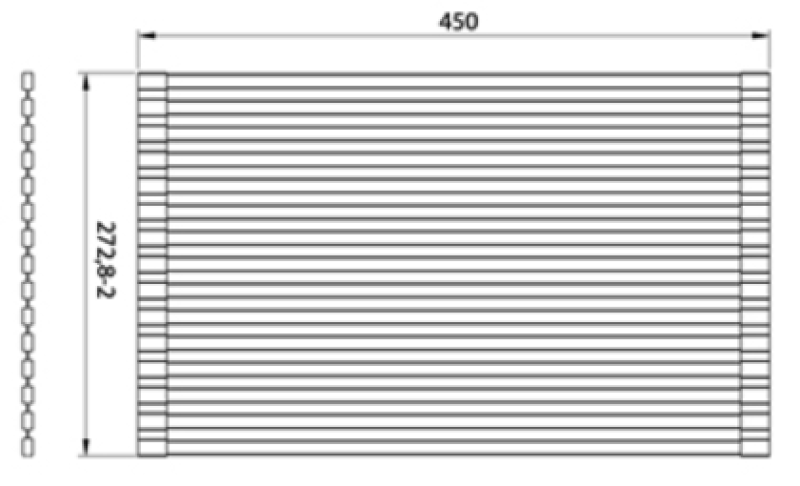 Ausmann Turt Krom Rulleunderlag til og over vasken 28x45 cm 1208969723