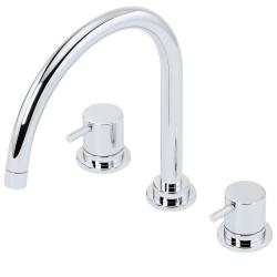 Waterevolution Flow 3-huls køkkenarmatur med drejelig tud og tilslutning til filtreret vand krom T152U01