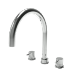 Waterevolution Flow 3-huls køkkenarmatur med drejelig tud og tilslutning til filtreret vand kobber T152UCPE