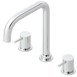Waterevolution Flow 3-huls vinklet køkkenarmatur med drejelig tud og tilslutning til filtreret vand krom T152H01