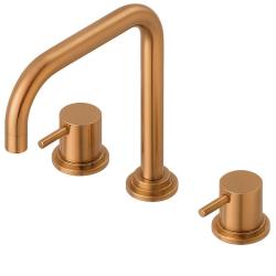 Waterevolution Flow 3-huls vinkel køkkenarmatur med drejelig tud og tilslutning til filtreret vand kobber T152HCPE