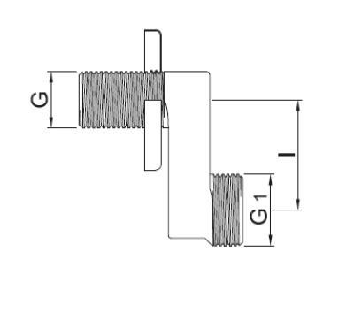 PB S-forbindelse krom Justerbar 60mm Excentrisk G 1/2” G1 3/4” 1208969850