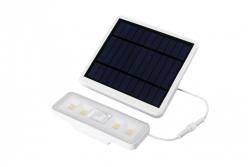 Solbelysningsarmatur med bevægelses- og skumringsdetektor DAVOS, LED, 1000lm, 4000K, 2000mAh, IP54, hvid