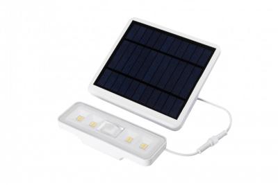 Solbelysningsarmatur med bevægelses- og skumringsdetektor DAVOS, LED, 1000lm, 4000K, 2000mAh, IP54, hvid
