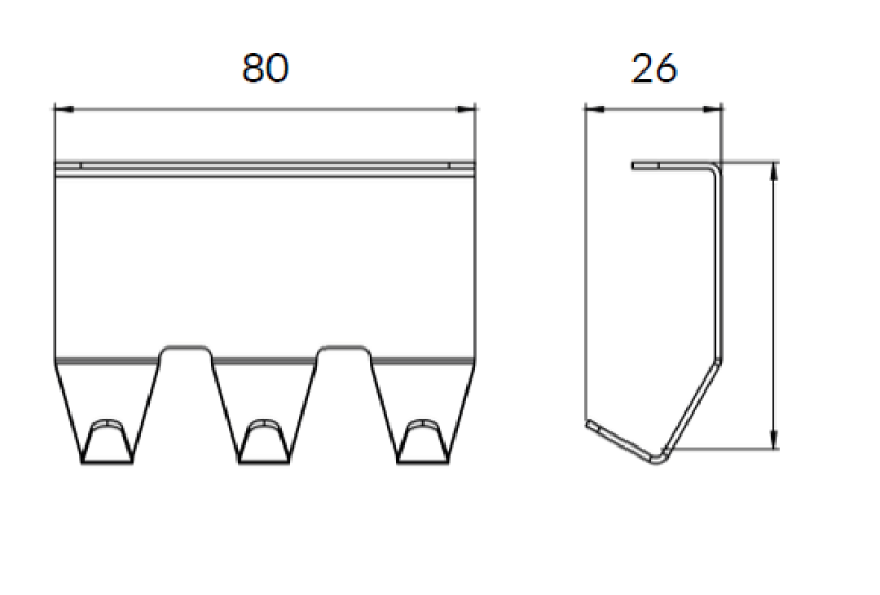 Epka Luxion Tredobbelt Krog til Køkkenrækker Metal Sort 1208969963