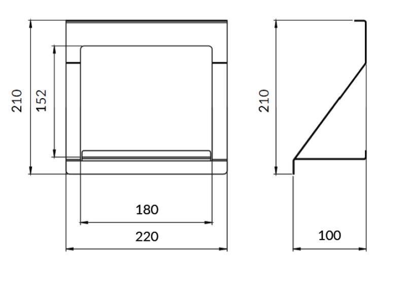 Epka Luxion Hylde til Køkkenskinne Metal Sort 1208969966