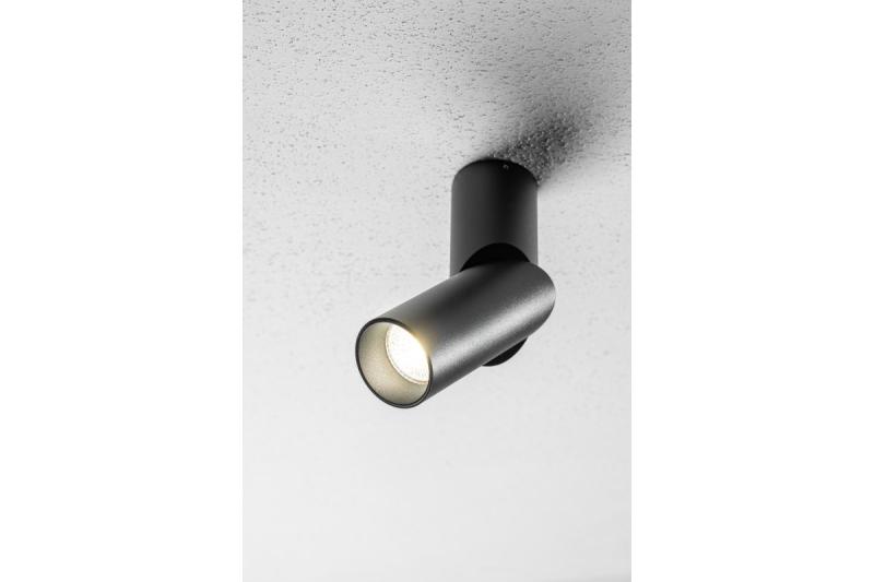 Loftlampe VIRGO, max. 250V, 50/60Hz, 57x152mm, IP20, max. 20W, Rund, Sort