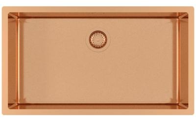 Ausmann Mosel kobber stor vask i rustfrit stål - PVD kobber 74x40 universel 1208970018