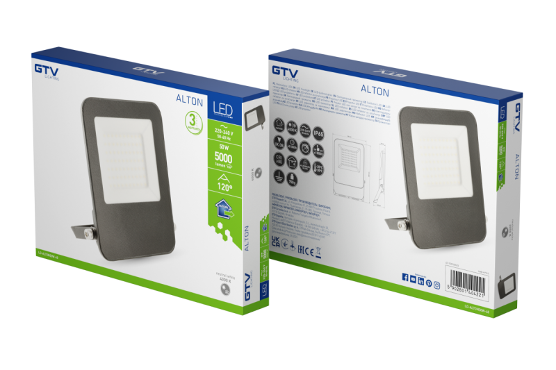 Projektør ALTON, LED, 50W, 5000lm, 4000K, AC220-240V, IP65