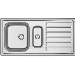 Banka Centurio 100-15 rustfrit stål 1,5 vask med afløbssektion 100 x 50 cm 1208970035