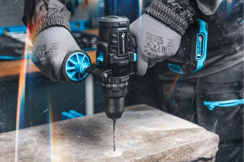 Högert kraftfuld akku slagboremaskine, børsteløs, 18V