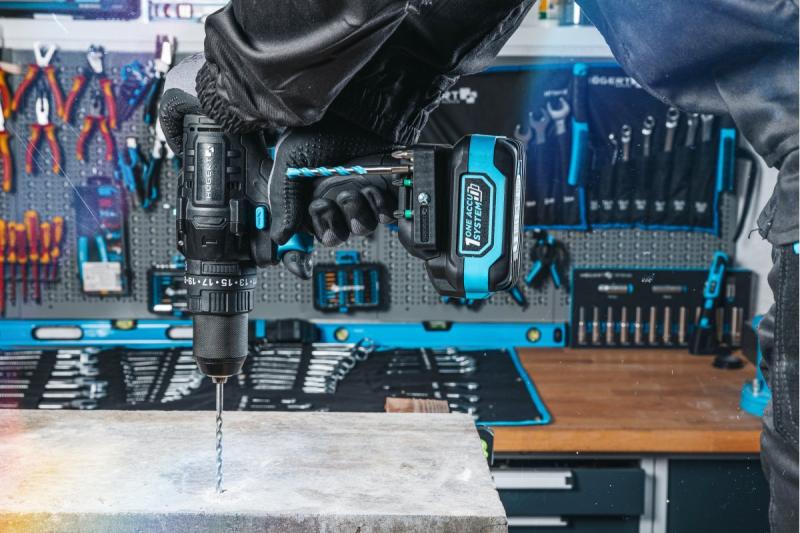 Högert kraftfuld akku slagboremaskine, børsteløs, 18V