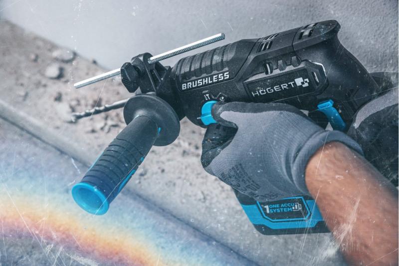 HÖGERT akku slagboremaskine, børsteløs, 18V, med mejselfunktion