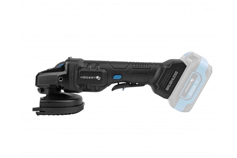 HÖGERT Trådløs vinkelsliber med paddeskontakt, 125MM, 18V - uden batteri