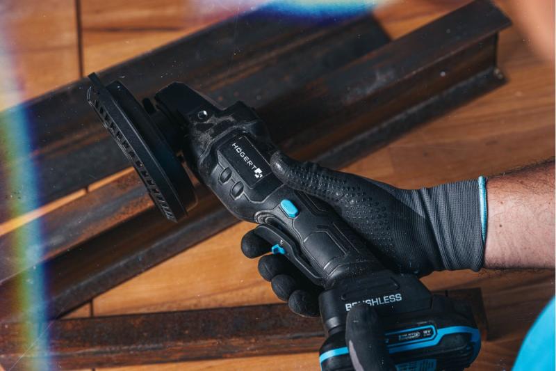 HÖGERT Trådløs vinkelsliber med paddeskontakt, 125MM, 18V - uden batteri